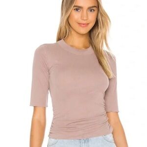 Free People Dusty Pink Short Sleeve Tee